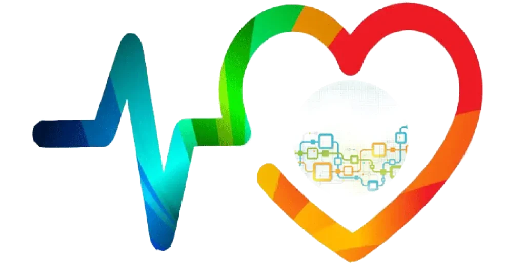 Colourful heart pulse with SDF